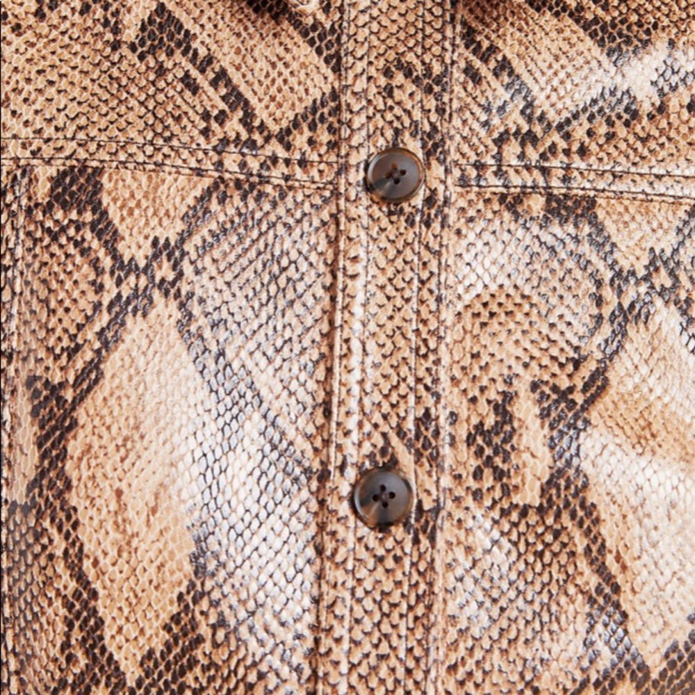 Anthropologie Python Trucker Jacket - image 3